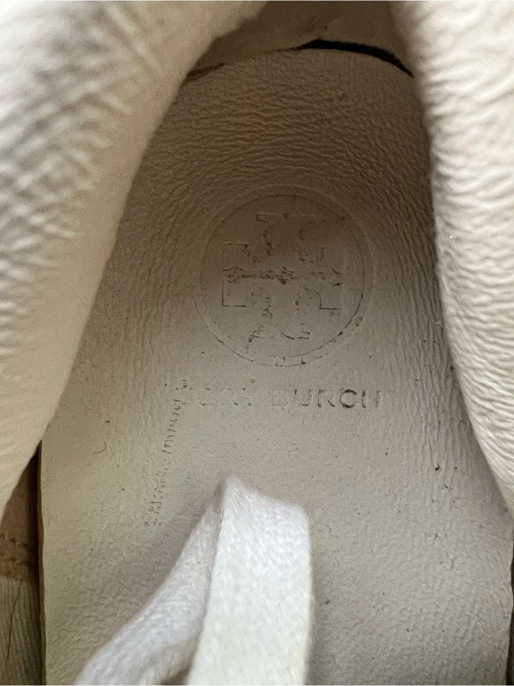 Tory Burch White Leather Logo Lace-Up Sneakers